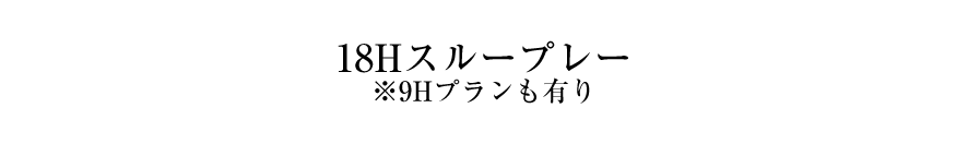 18Hスループレー※9Hプランも有り