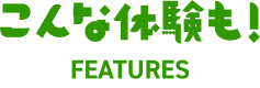 こんな体験も！ FEATURES