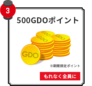 500GDOポイント ※期間限定ポイント もれなく全員に