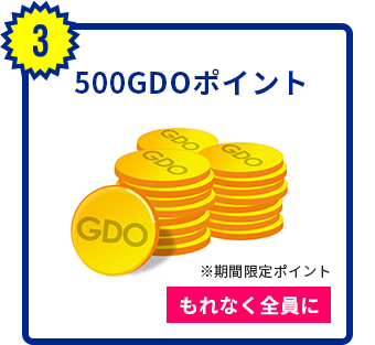 500GDOポイント ※期間限定ポイント もれなく全員に