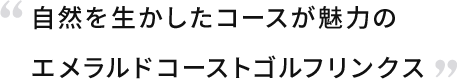 自然を生かしたコースが魅力のエメラルドコーストゴルフリンクス