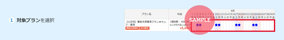 1. 対象プランを選択