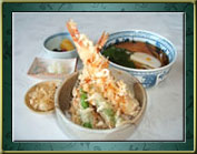天丼と温かいうどんセット