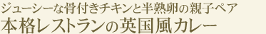 本格レストランの英国風カレーをご賞味ください！!