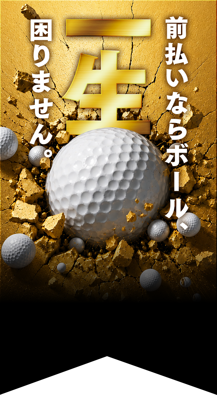 前払いならボール、一生困りません。