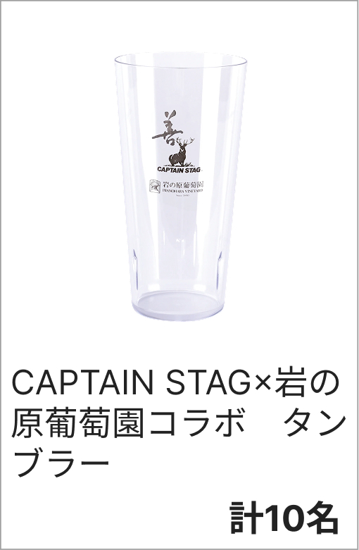 CAPTAIN STAG×岩の原葡萄園コラボ　タンブラー　各10名