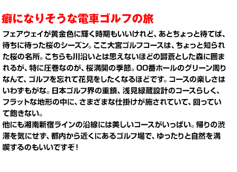 癖になりそうな電車ゴルフの旅