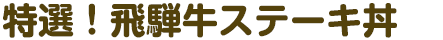 特選！飛騨牛ステーキ丼