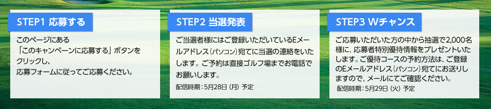 応募するだけ！当選発表5/30 Wチャンスは5/31