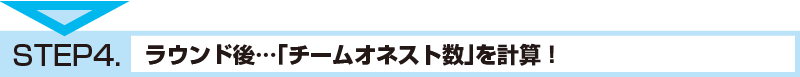 STEP4.ラウンド後・・・「チームオネスト数」を計算！