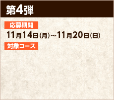 第4弾　応募期間11月14日（月）～11月20日（日）