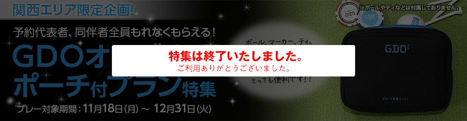 GDOオリジナルポーチ付プラン特集！