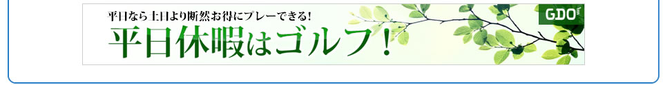 平日なら土日より断然お得にプレーできる！平日休暇はゴルフ！