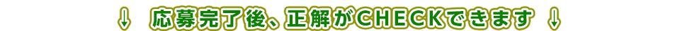 応募完了後、正解がCHECKできます