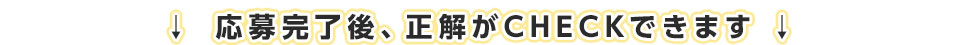 応募完了後、正解がCHECKできます