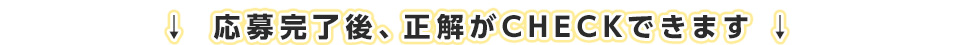 応募完了後、正解がCHECKできます