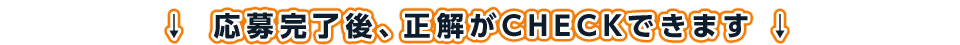 応募完了後、正解がCHECKできます